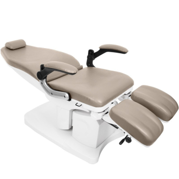 FOTEL PODOLOGICZNY ELEKTR. AZZURRO 709A 3 SILN. CAPPUCCINO